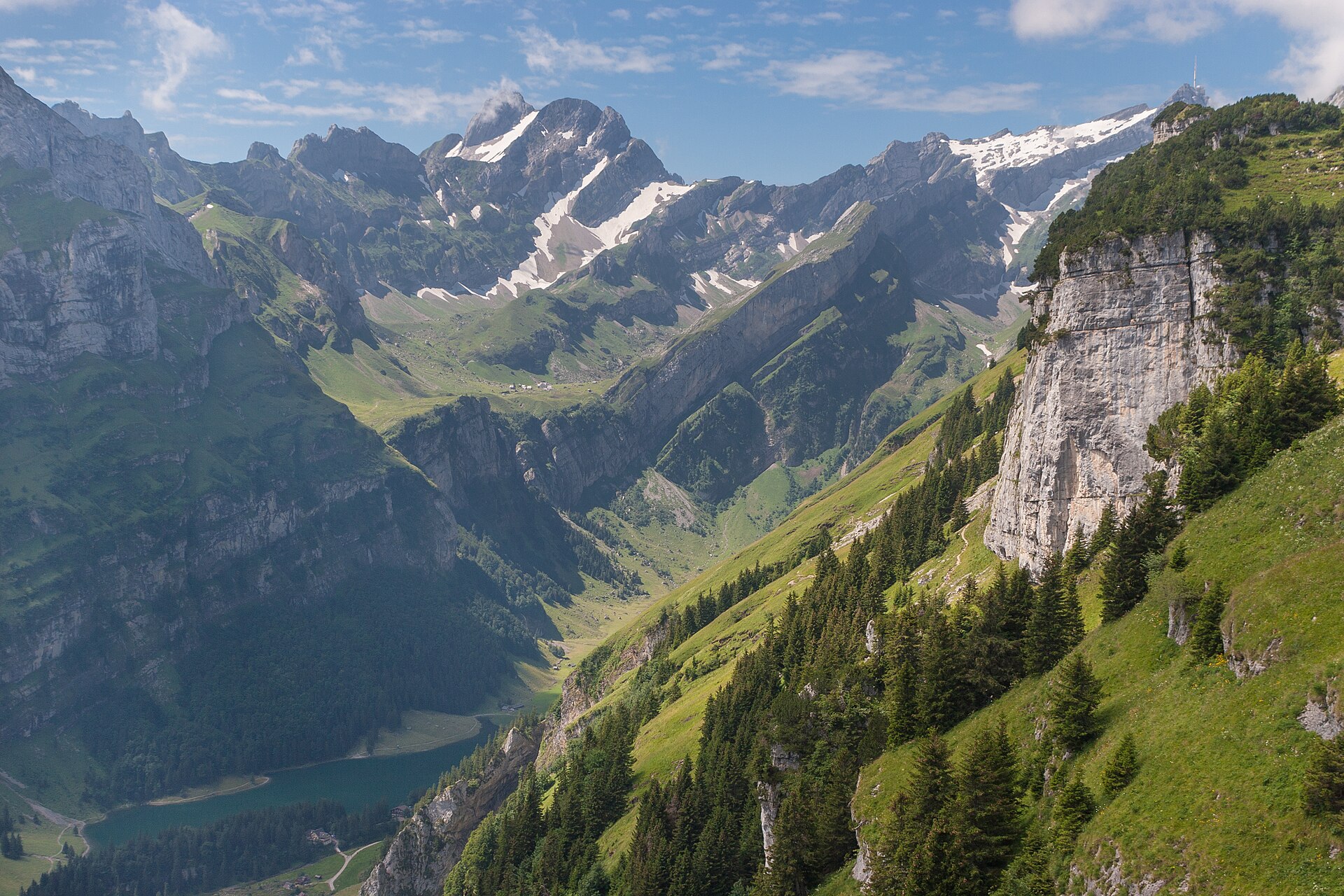 Seealpsee and the Säntis massif, Alpstein